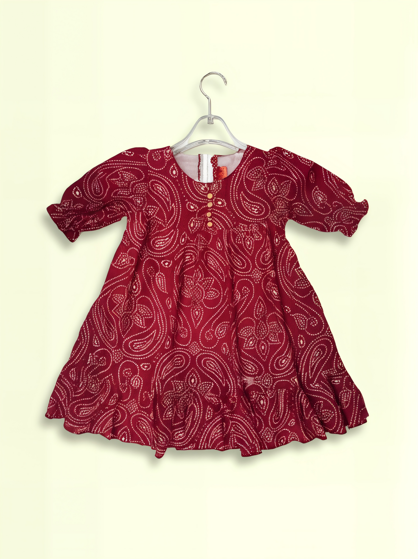 Traditional Bandhani Style Frock for Girls