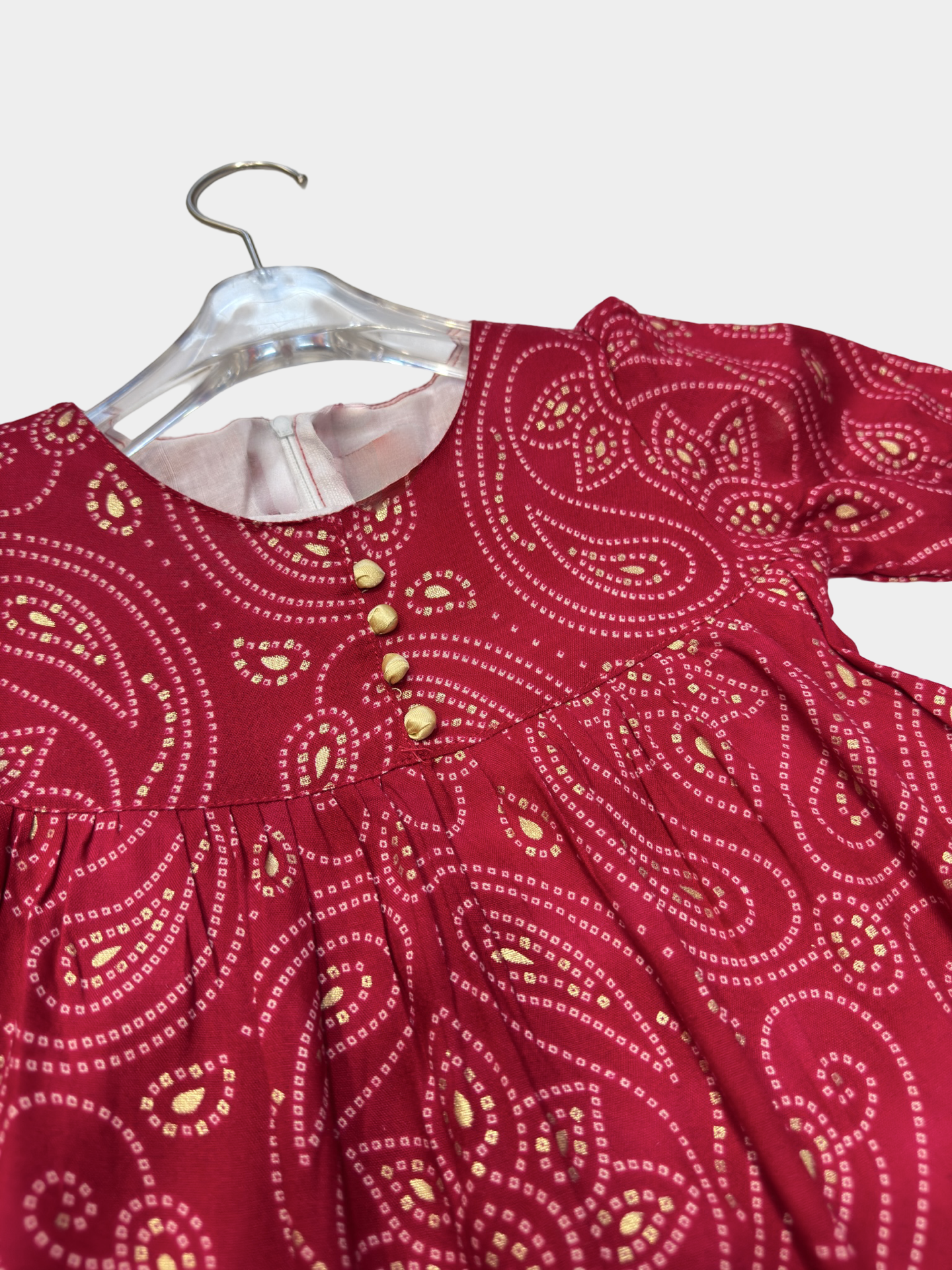 Traditional Bandhani Style Frock for Girls