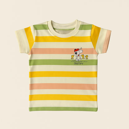 TXXI JUNIOR Striped Snoopy Co-ord Set with Cargo Shorts