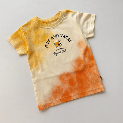 Mumbl Jumbl Surf & Vacay" Splash-Dyed Summer Tee