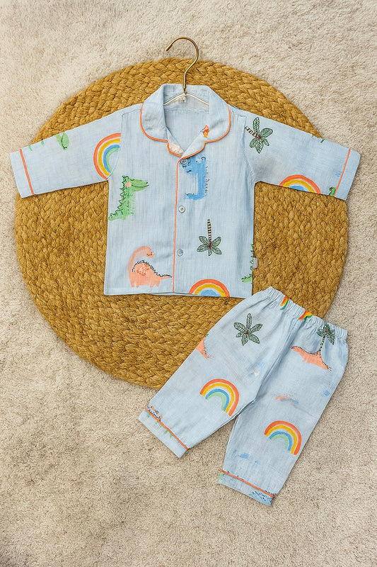 Dinosaur Print Pure Cotton Night Suit