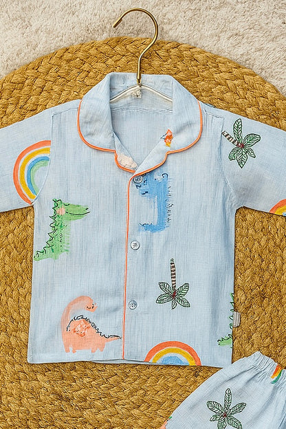 Dinosaur Print Pure Cotton Night Suit