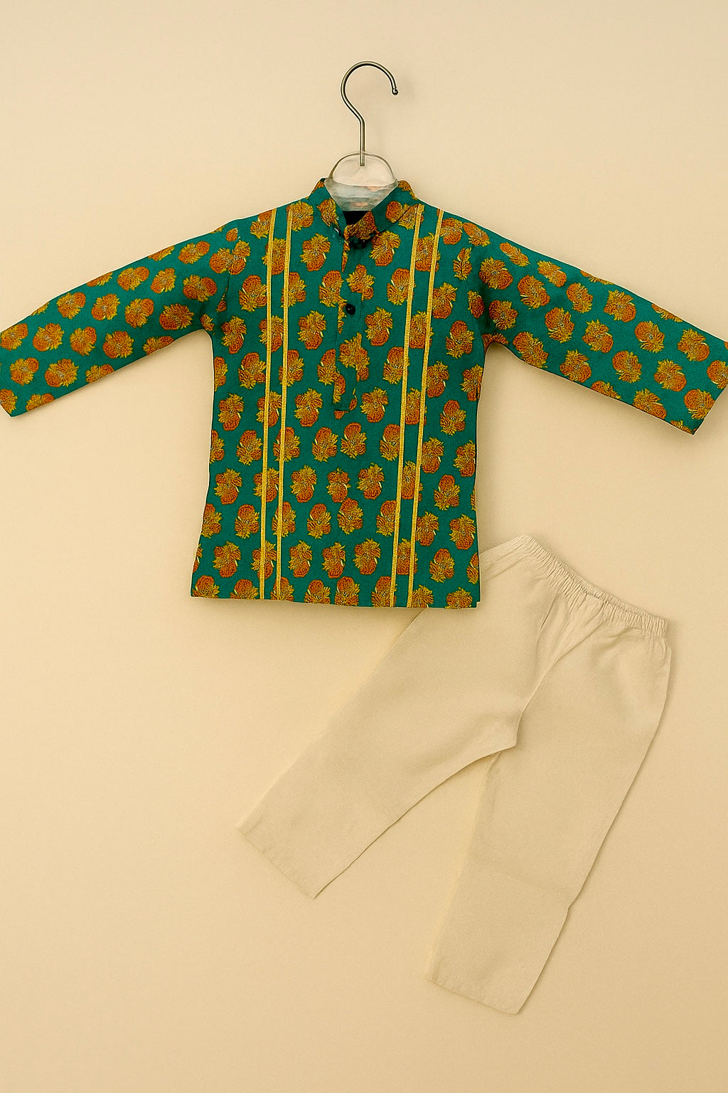 Festive Printed Kurta pajama set for Kids