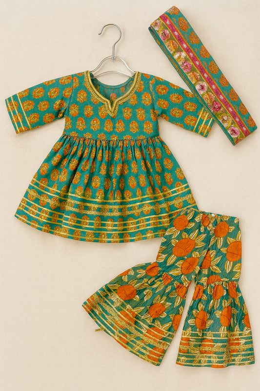 Festive Ethnic Sets with Floral Brocade Dupatta