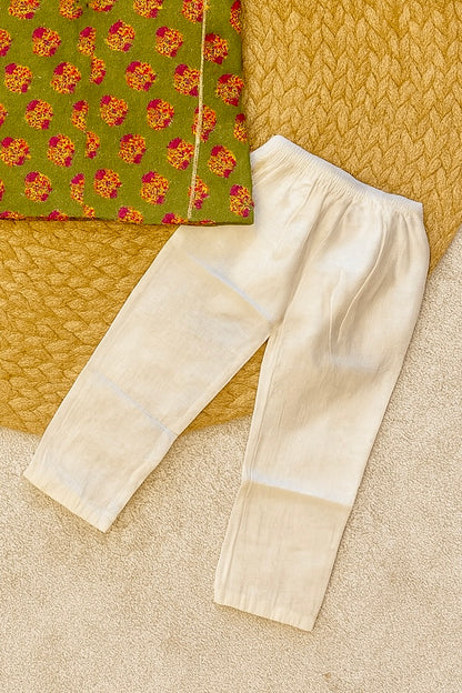 Festive Printed Kurta pajama set for Kids