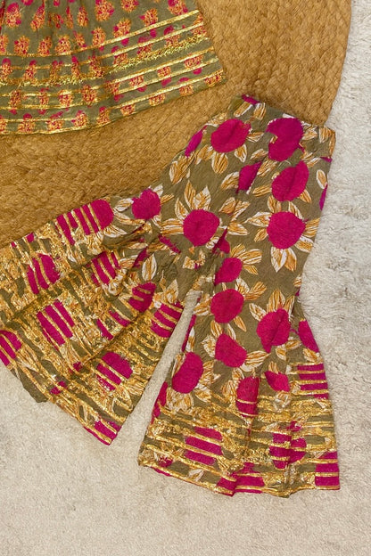 Festive Ethnic Sets with Floral Brocade Dupatta