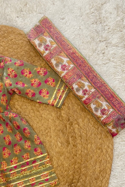 Festive Ethnic Sets with Floral Brocade Dupatta