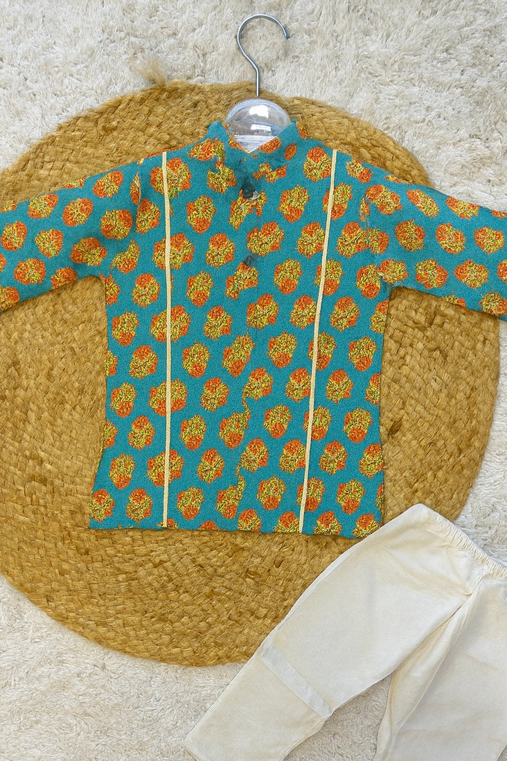 Festive Printed Kurta pajama set for Kids