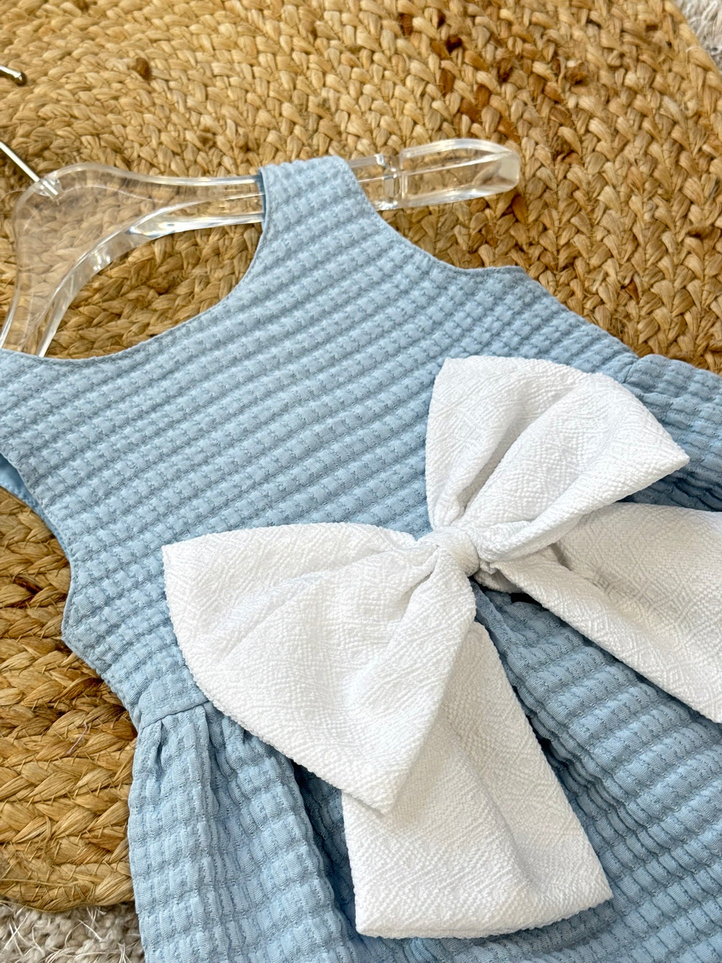 Baby Girl Sleeveless Front Bowknot Summer A-line Dress