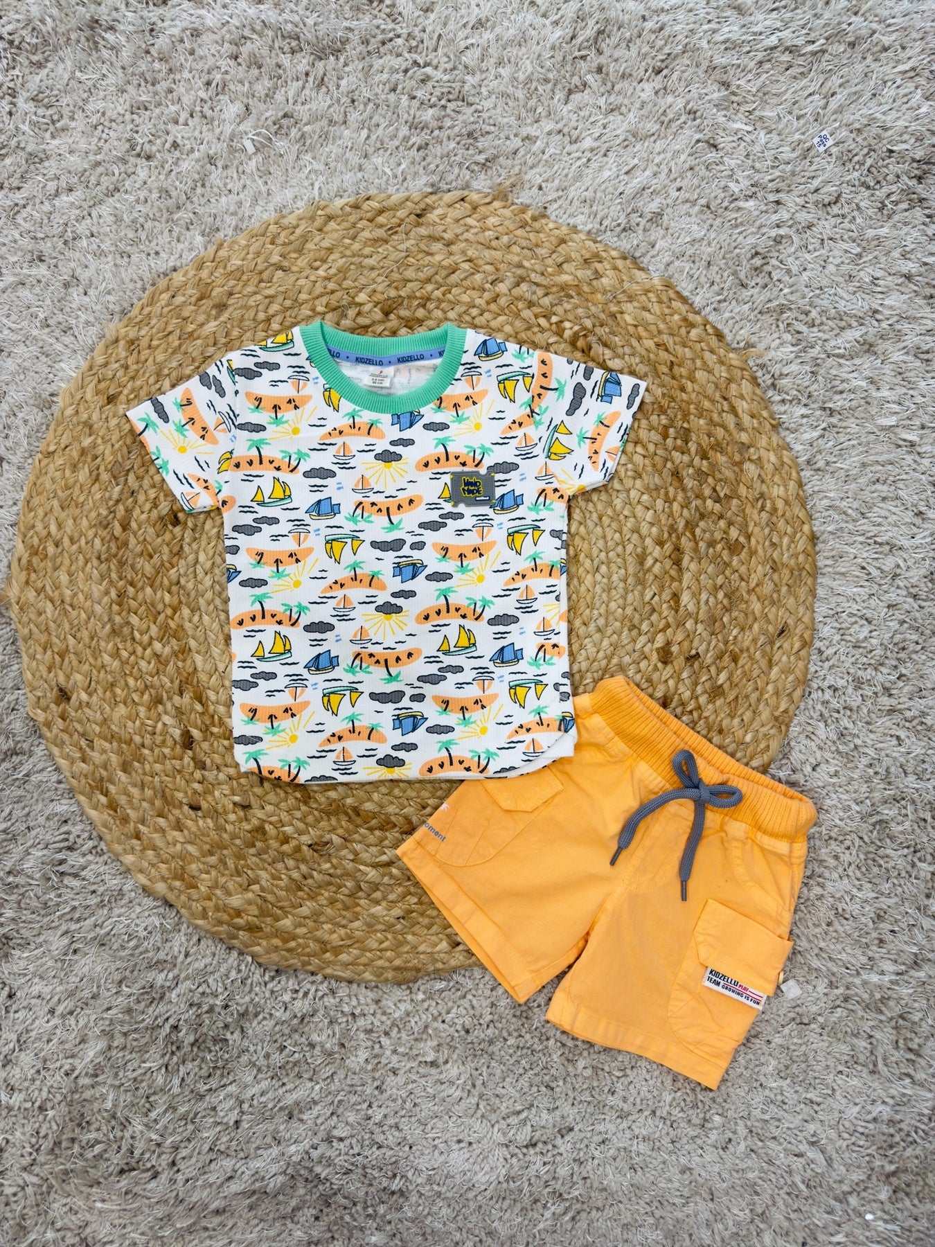 Kids Summer Adventure T-Shirt & Shorts Set