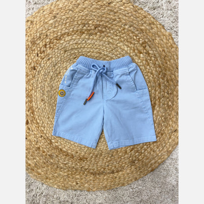 KIDZELLO Boy's Striped Shirt & Smiley Tee & Shorts Set