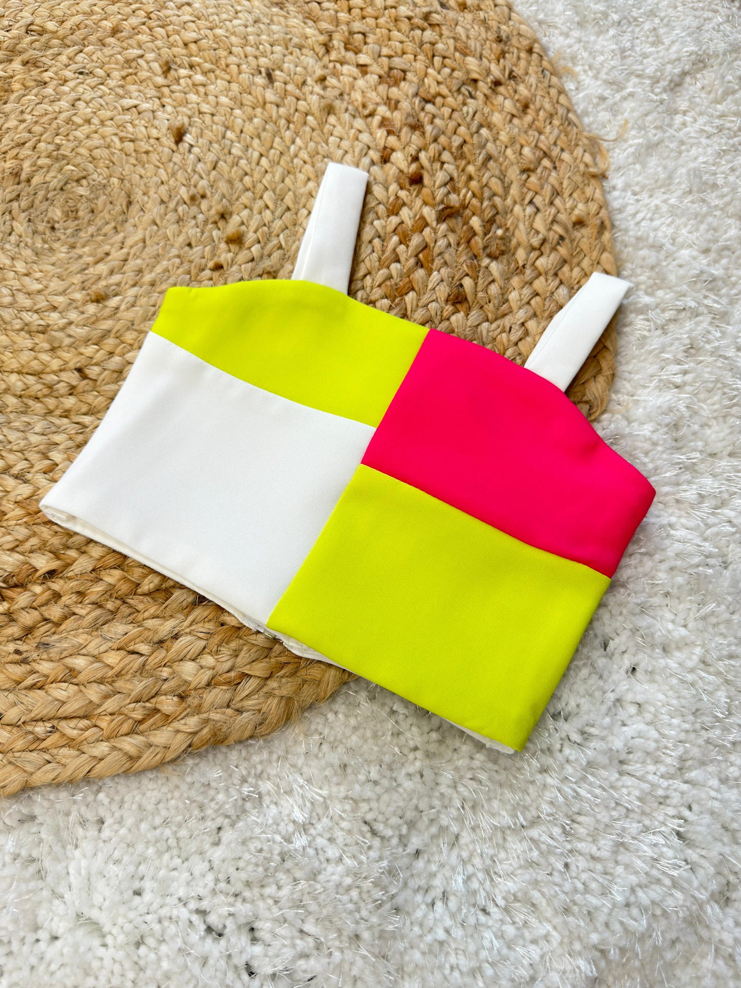 Girls Color blocked Top and Skirt with Under Pant.