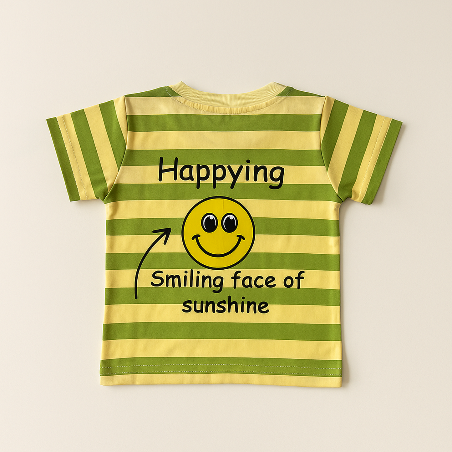 TXXI JUNIOR Striped Co-ord Set with Smiley Patch Design