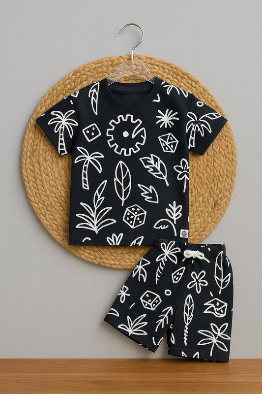 Smarty Tropical Printed Co-ord Set For Boys