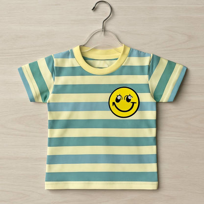 TXXI JUNIOR Striped Co-ord Set with Smiley Patch Design