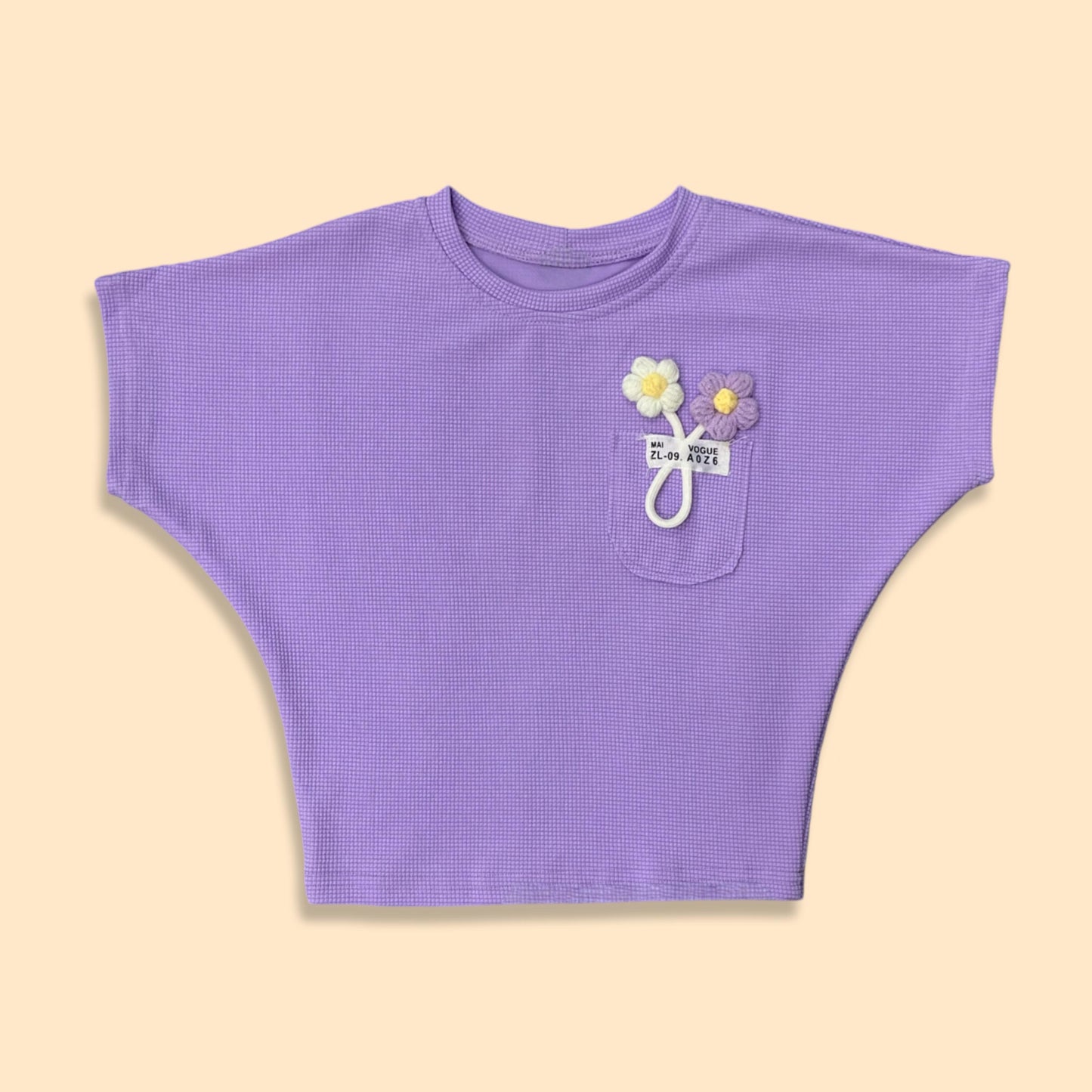 Purple Colour  Embellished Top