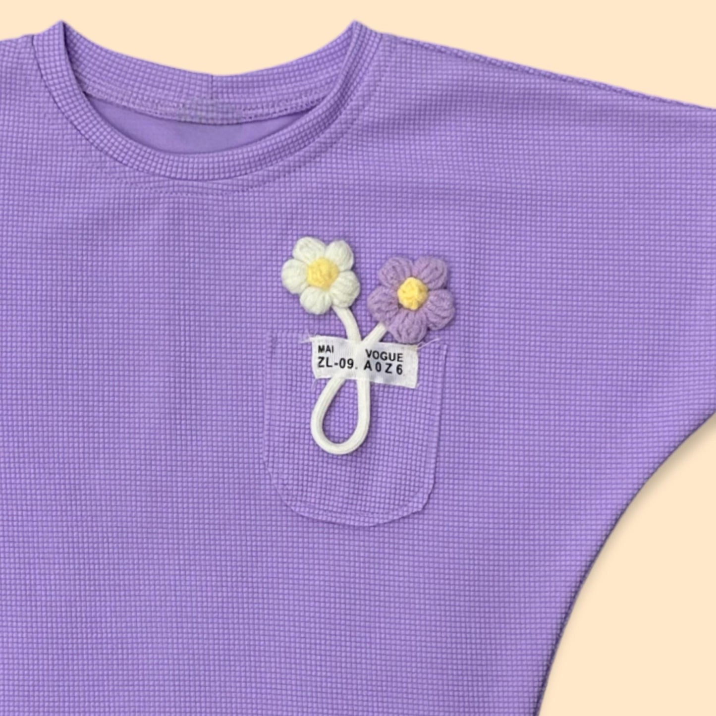 Purple Colour  Embellished Top