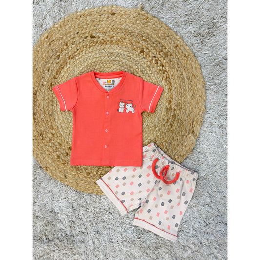 Soft Cotton Front Open Set