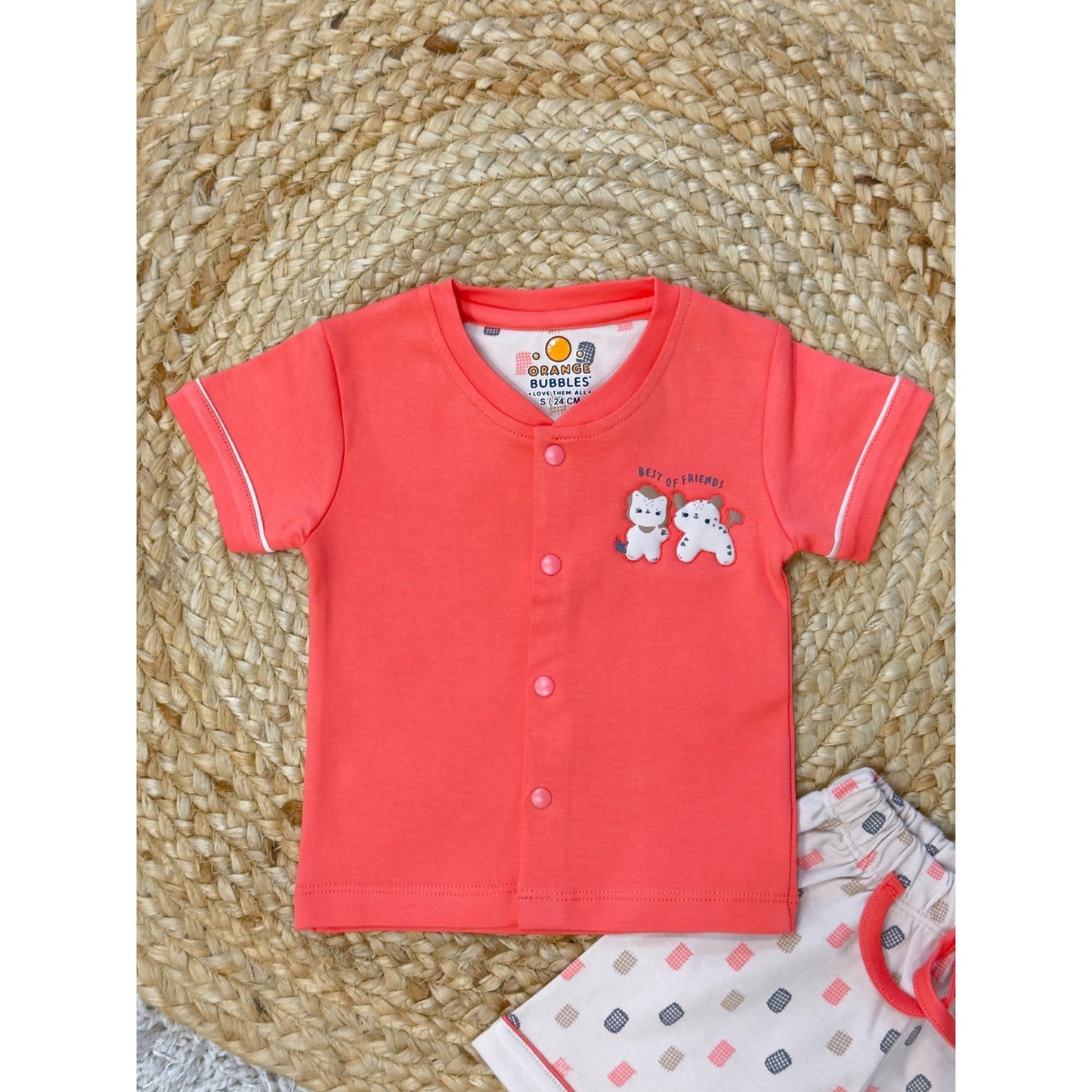 Soft Cotton Front Open Set